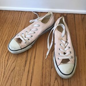 Lightly worn light pink ankle converse